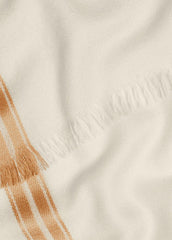Border-Stripe Cashmere-Silk Satin Twill Scarf in Scarves & Hats - SANDBAR