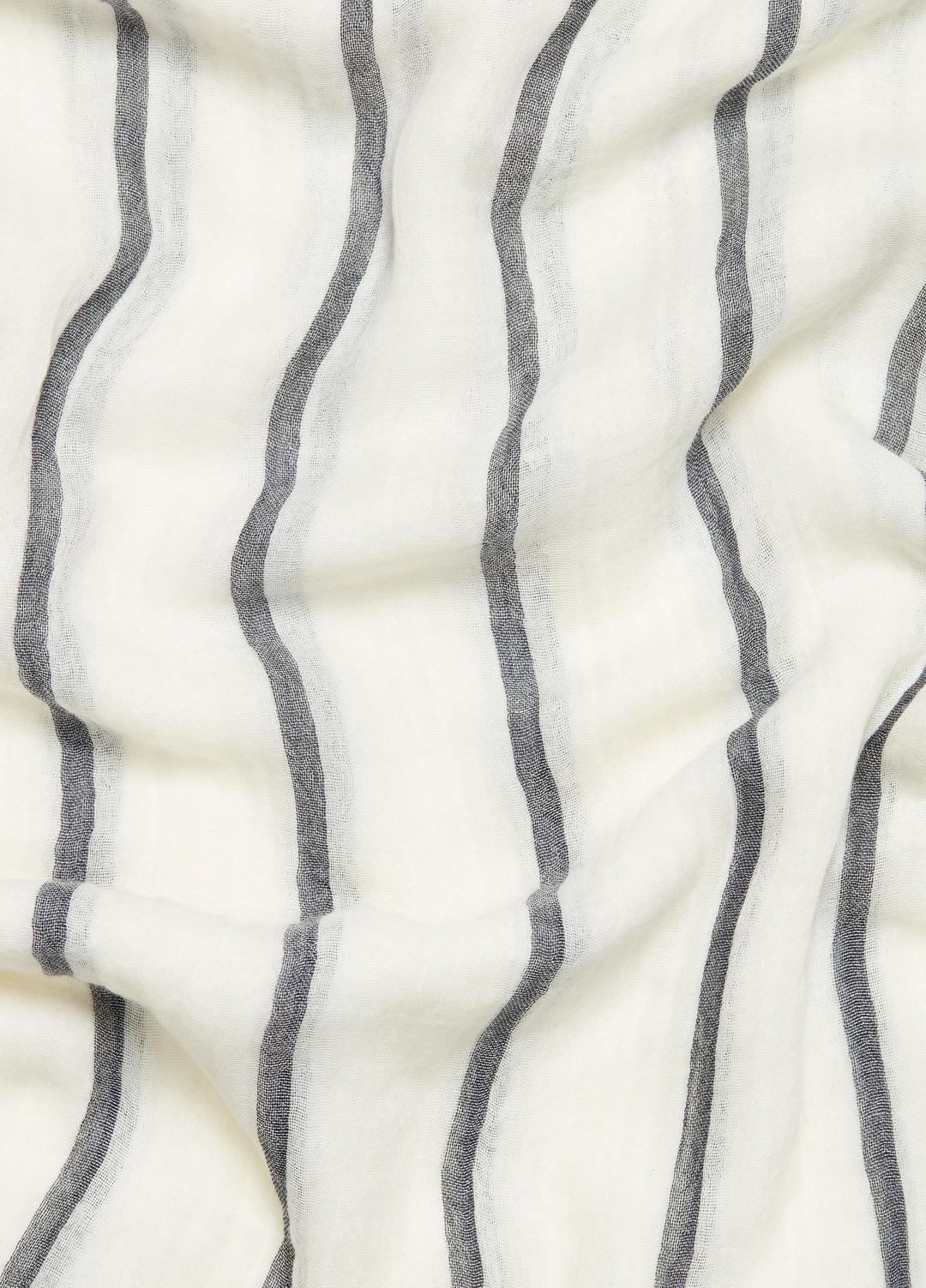 Cotton Gauze Awning Stripe Scarf in Scarves & Hats - PAPYRUS/COASTAL BLUE