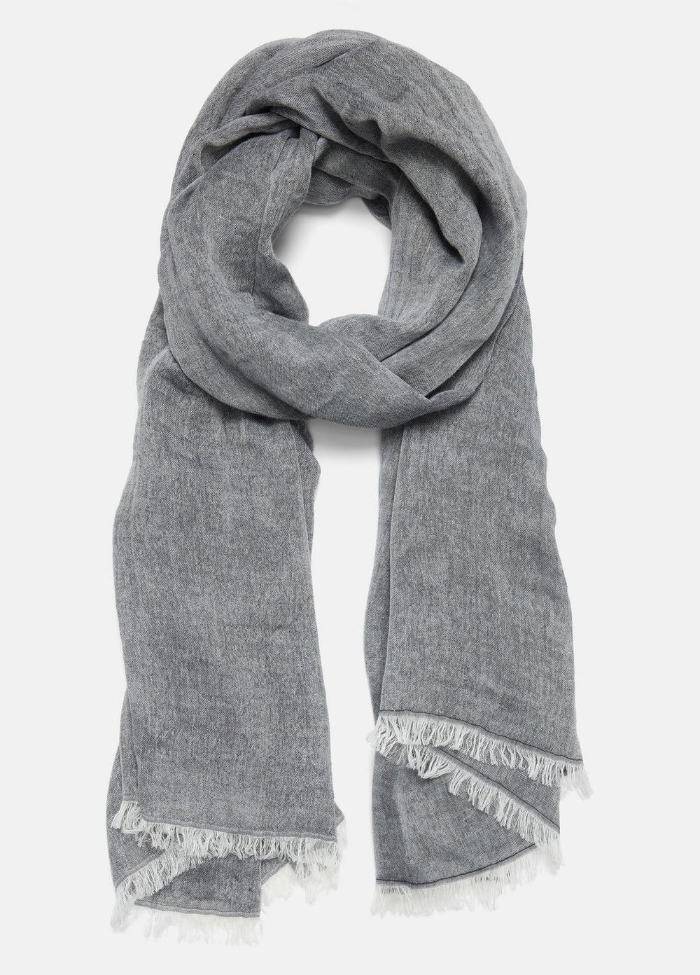 Cotton Gauze Bi-Color Scarf in Scarves & Hats - PAPYRUS/COASTAL BLUE
