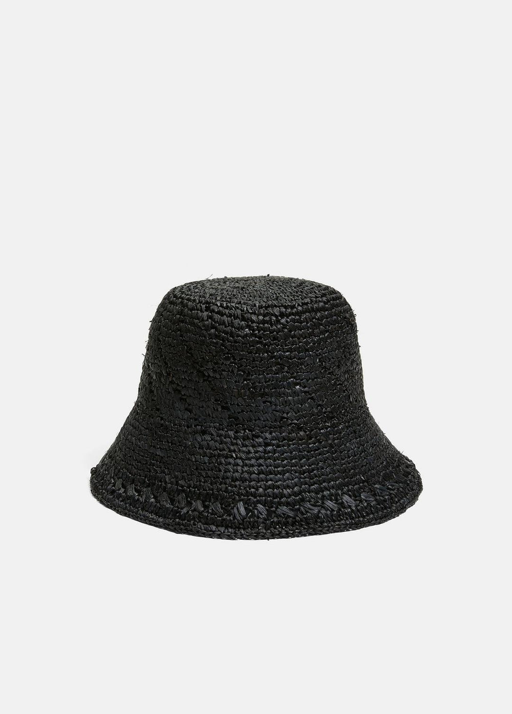 Straw Bucket Hat in Scarves & Hats - BLACK