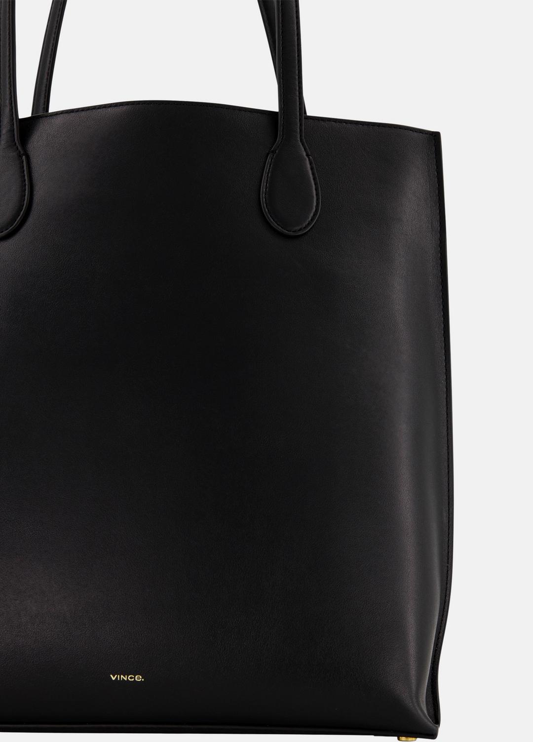 Athene Nappa Leather Tote in Handbags - BLACK
