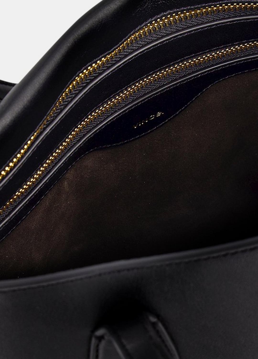 Athene Nappa Leather Tote in Handbags - BLACK