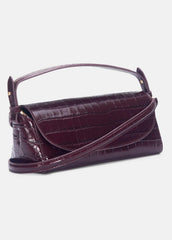 Sabrina Croc-Embossed Leather Mini Top-Handle Bag in Handbags - BORDEAUX