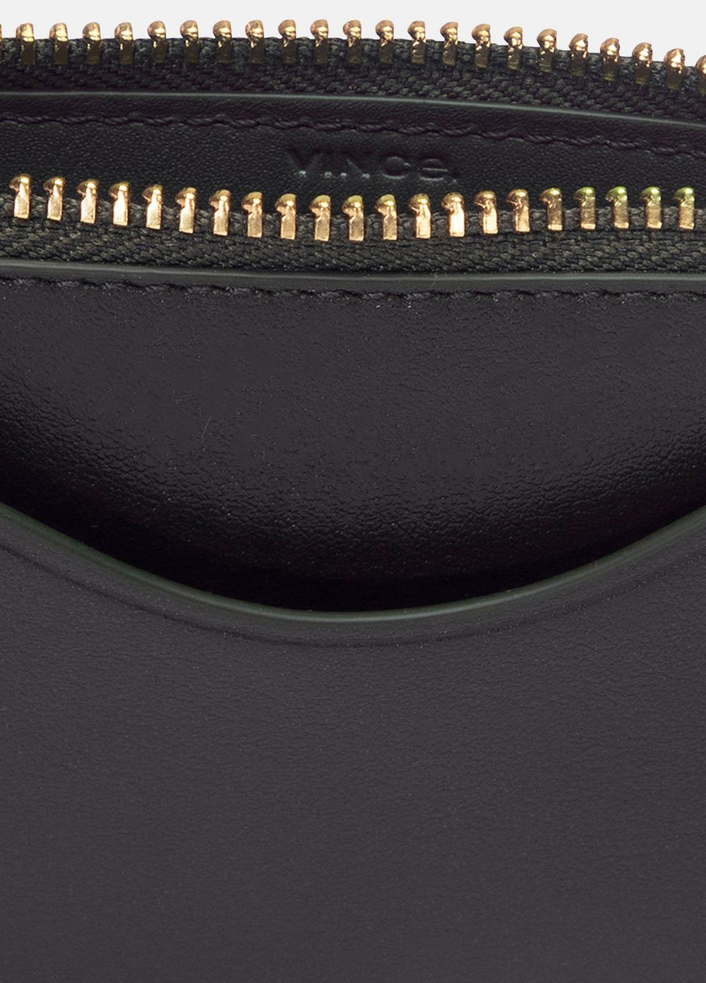 Leather Zip-Top Card Case in Handbags - CACAO