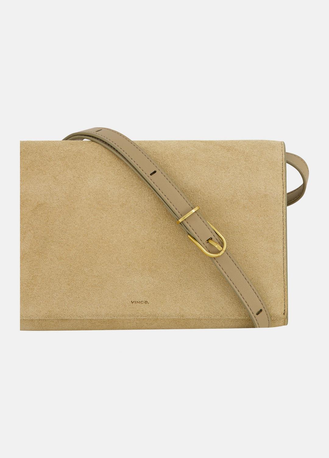 Suede Crossbody Wallet in Leather & Suede - SANDTRAIL