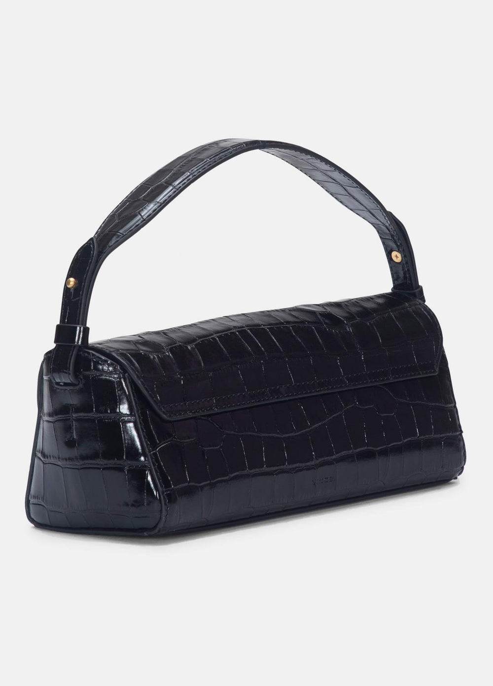 Sabrina Croc-Embossed Leather Mini Top-Handle Bag in Handbags - BLACK