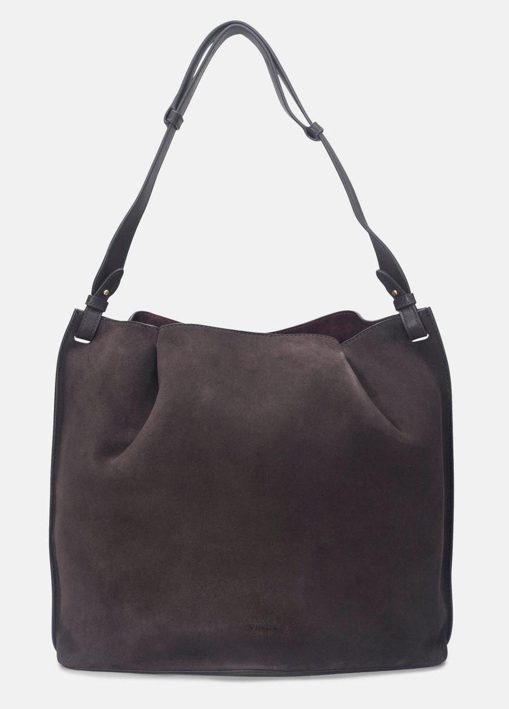 Ava Leather Bucket Bag in Handbags - CACAO