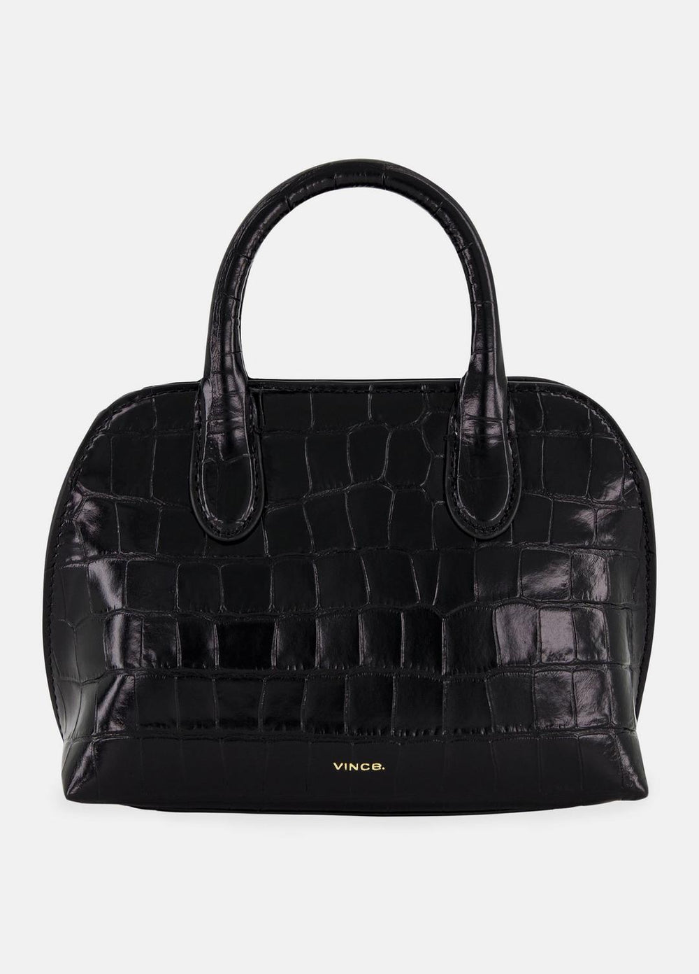 Delphine Croc-Embossed Leather Mini Bag in Matching Sets - BLACK