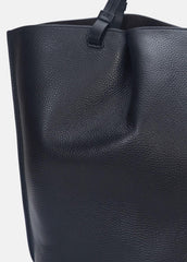 Ava Leather Tote in Handbags - BLACK