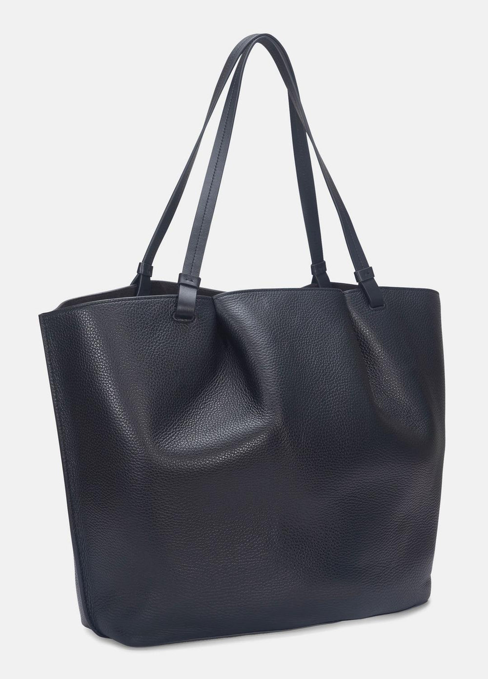 Ava Leather Tote in Handbags - BLACK