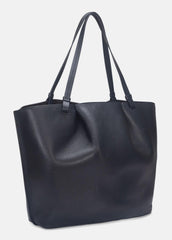 Ava Leather Tote in Handbags - BLACK
