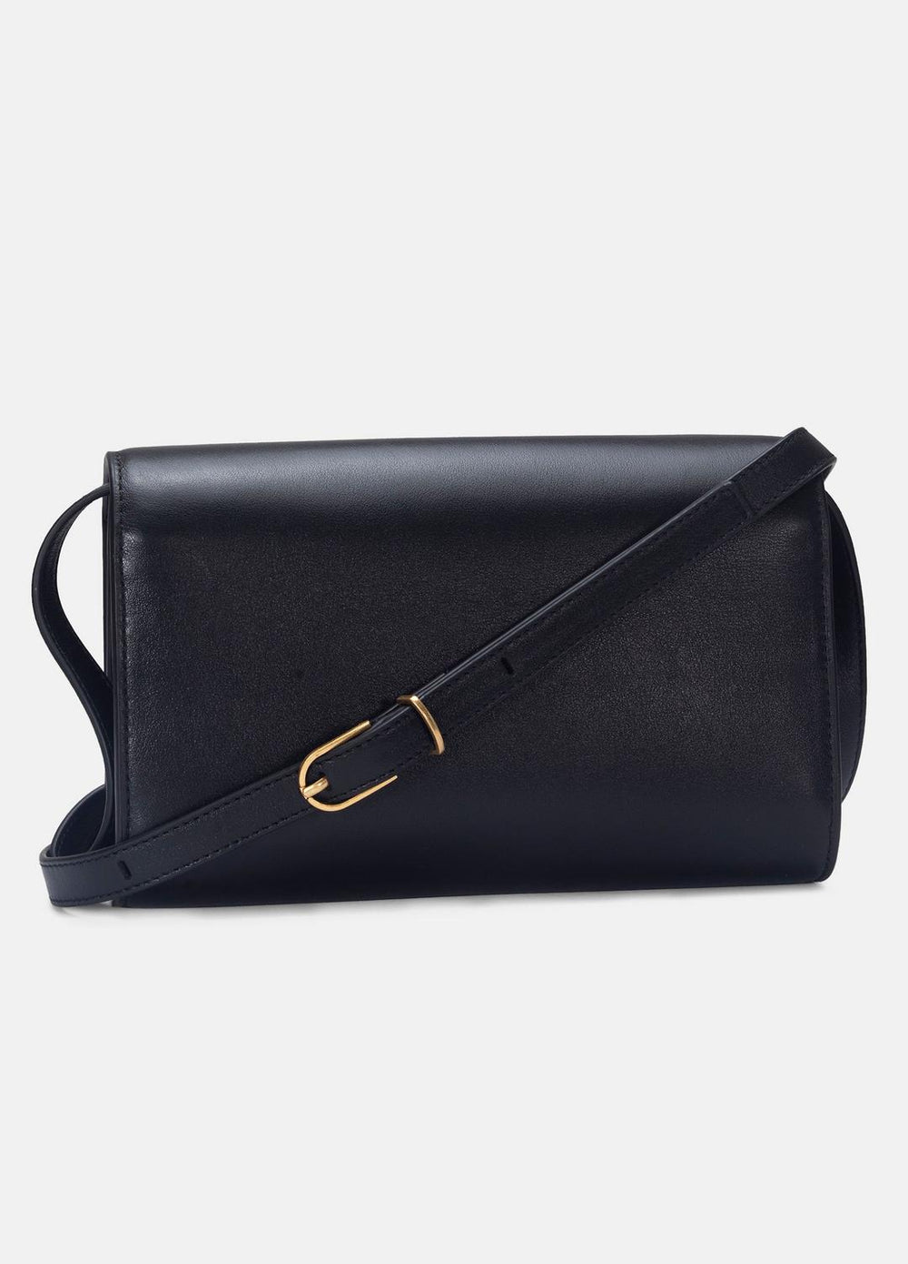 Leather Crossbody Wallet in Handbags - BLACK
