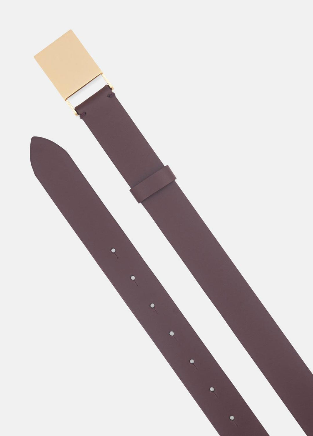 Women's 30mm Plaque Leather Belt in Belts - FIG