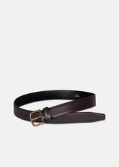Women’s 32mm Stitched Leather Belt in Belts - CACAO BROWN