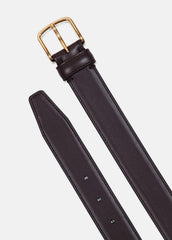 Women’s 32mm Stitched Leather Belt in Belts - CACAO BROWN