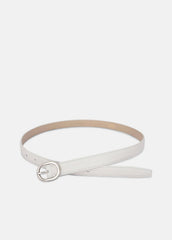 Women’s 20mm Stitched Lizard-Embossed Leather Belt in Belts - HORCHATA
