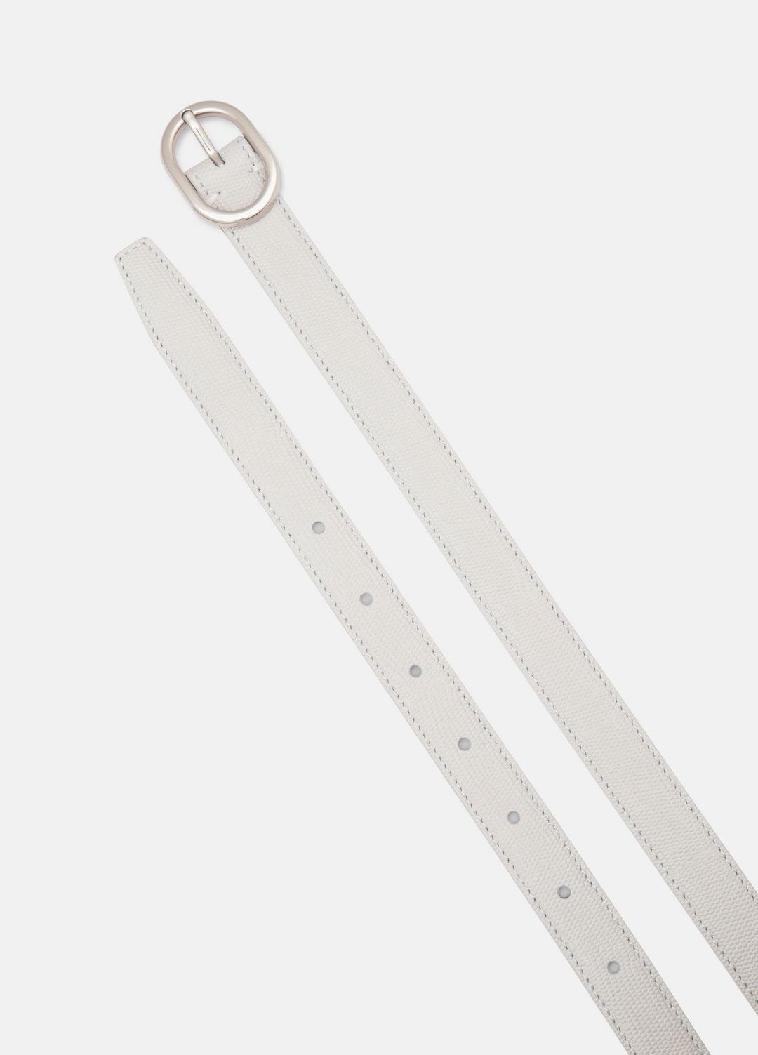 Women’s 20mm Stitched Lizard-Embossed Leather Belt in Belts - HORCHATA