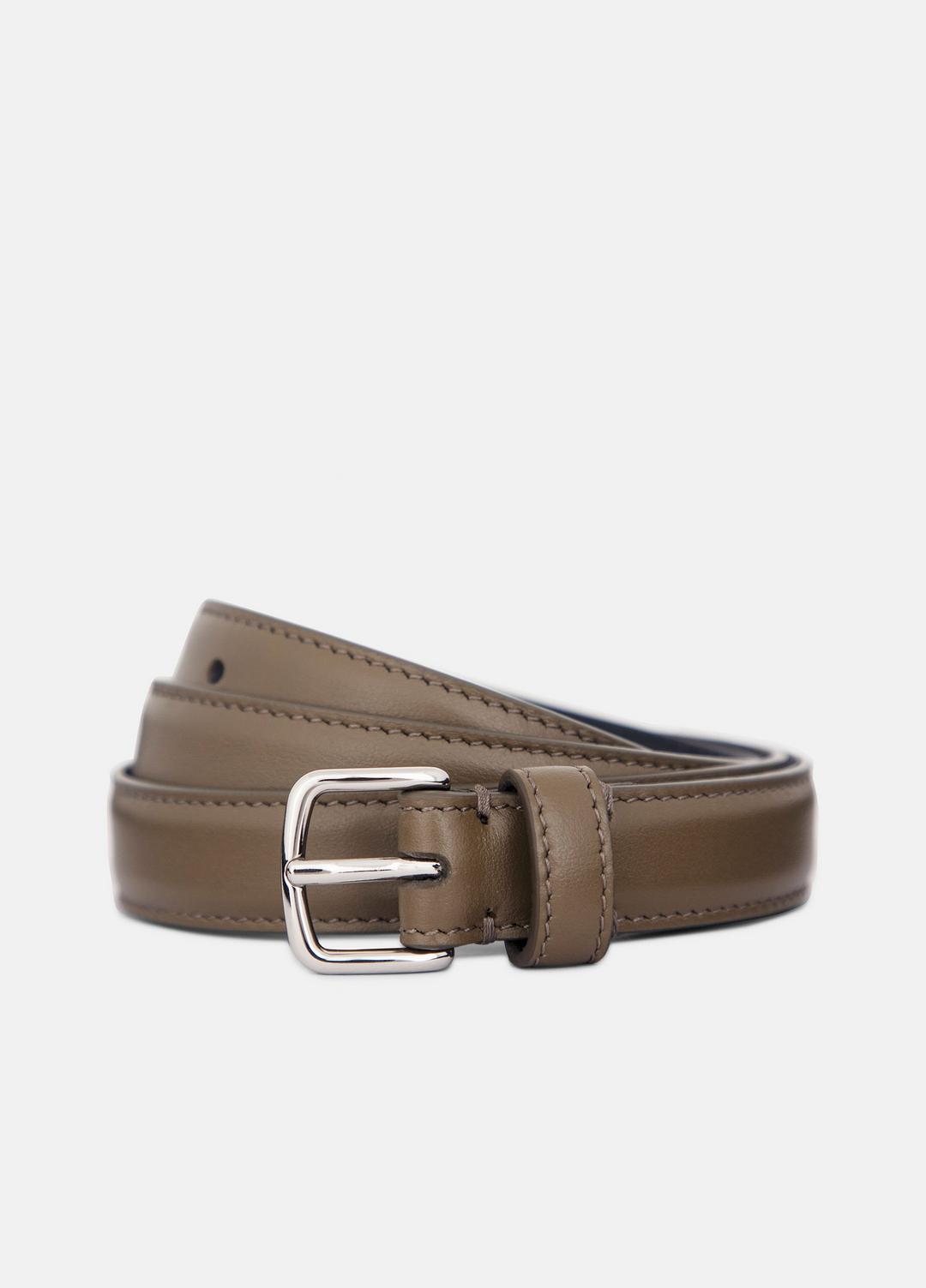 Women’s 20mm Stitched Leather Belt in Belts - HAZEL VINE