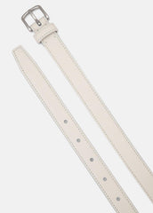 Women’s 20mm Stitched Leather Belt in Belts - MILK