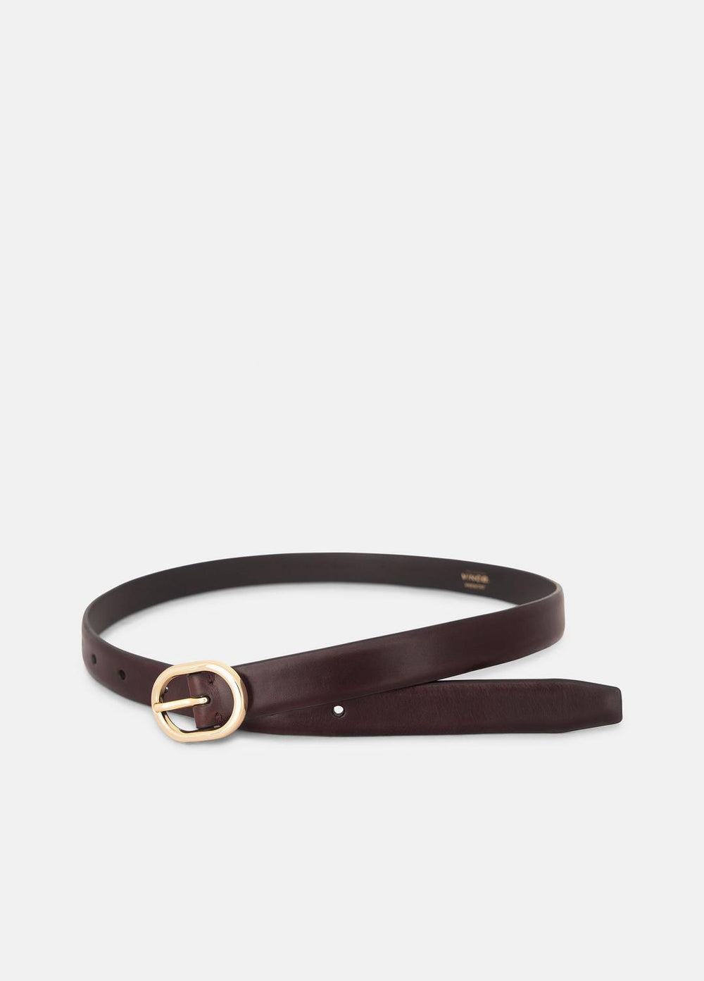 Women's 20mm Spazzolato Leather Belt in Belts - BORDEAUX