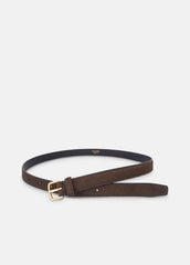 Women's 20mm Calf Hair Belt in Belts - CACAO BROWN