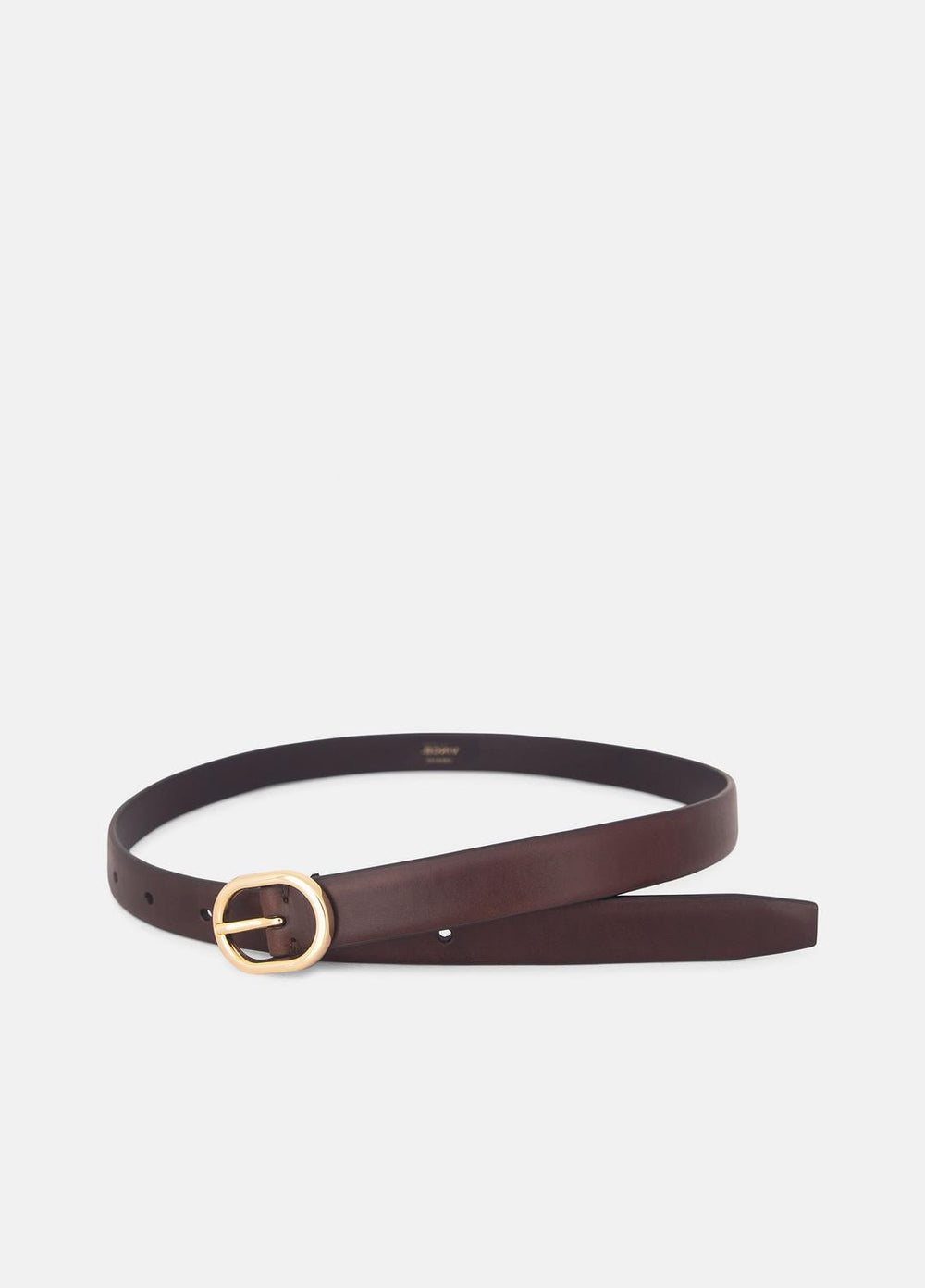 Women's 20mm Spazzolato Leather Belt in Belts - CACAO BROWN
