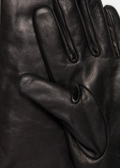 Cashmere-Lined Medium Leather Glove in Gloves - BLACK