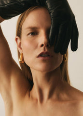 Cashmere-Lined Medium Leather Glove in Gloves - BLACK