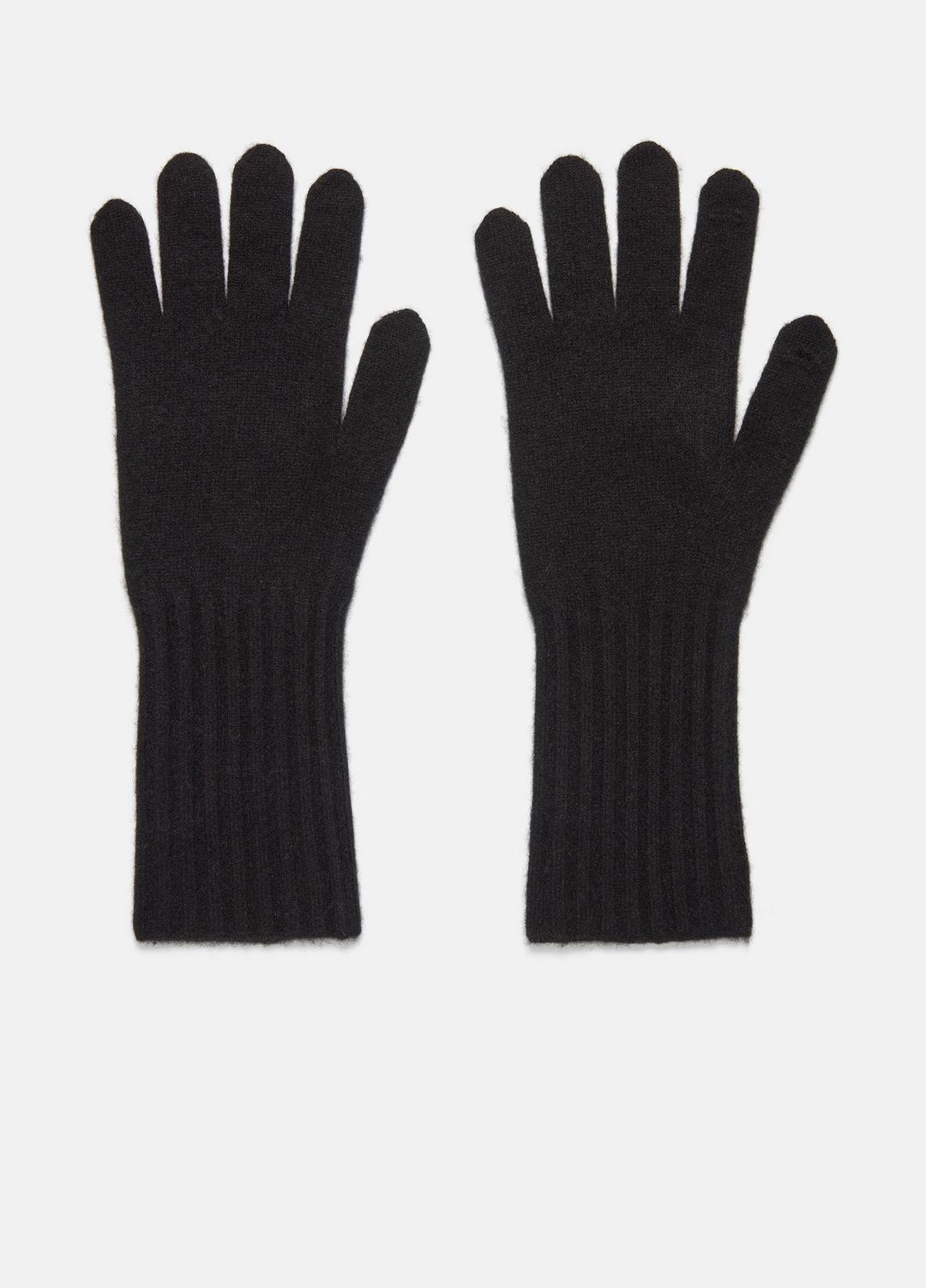 Plush Cashmere Gloves in Gloves - BLACK