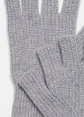 Plush Cashmere Rib-Knit Fingerless Glove in Gloves - GREY