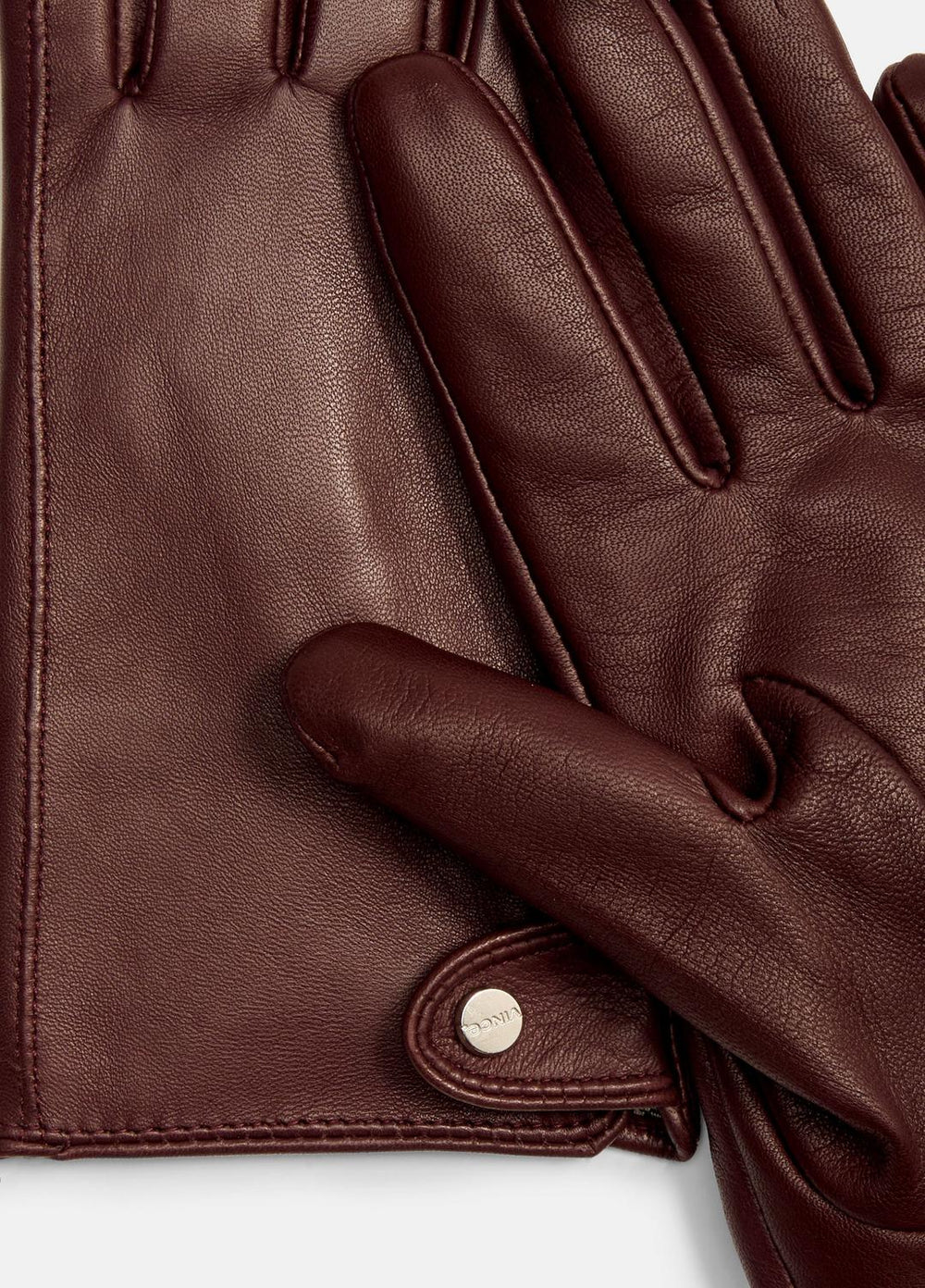 Cashmere-Lined Leather Snap Glove in Gloves - FIG