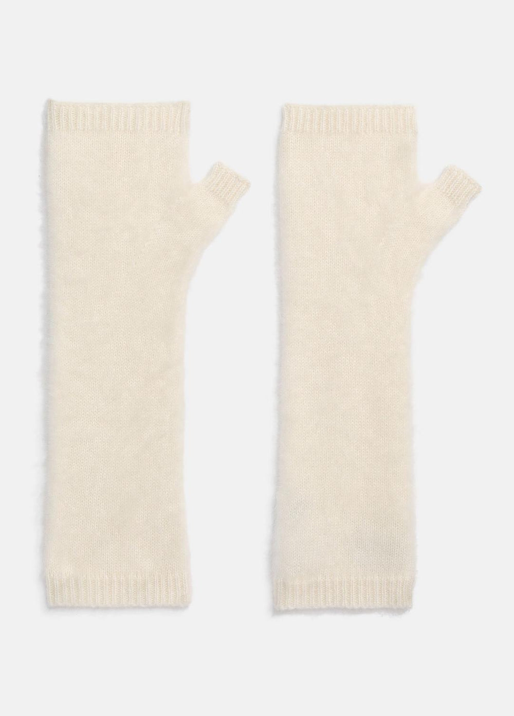 Brushed Cashmere Arm Warmers in Gloves - IVORY