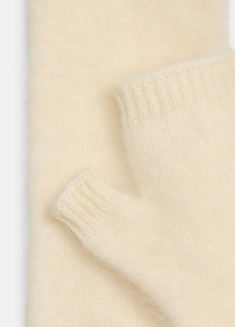 Brushed Cashmere Arm Warmers in Gloves - IVORY