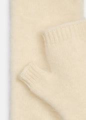 Brushed Cashmere Arm Warmers in Gloves - IVORY