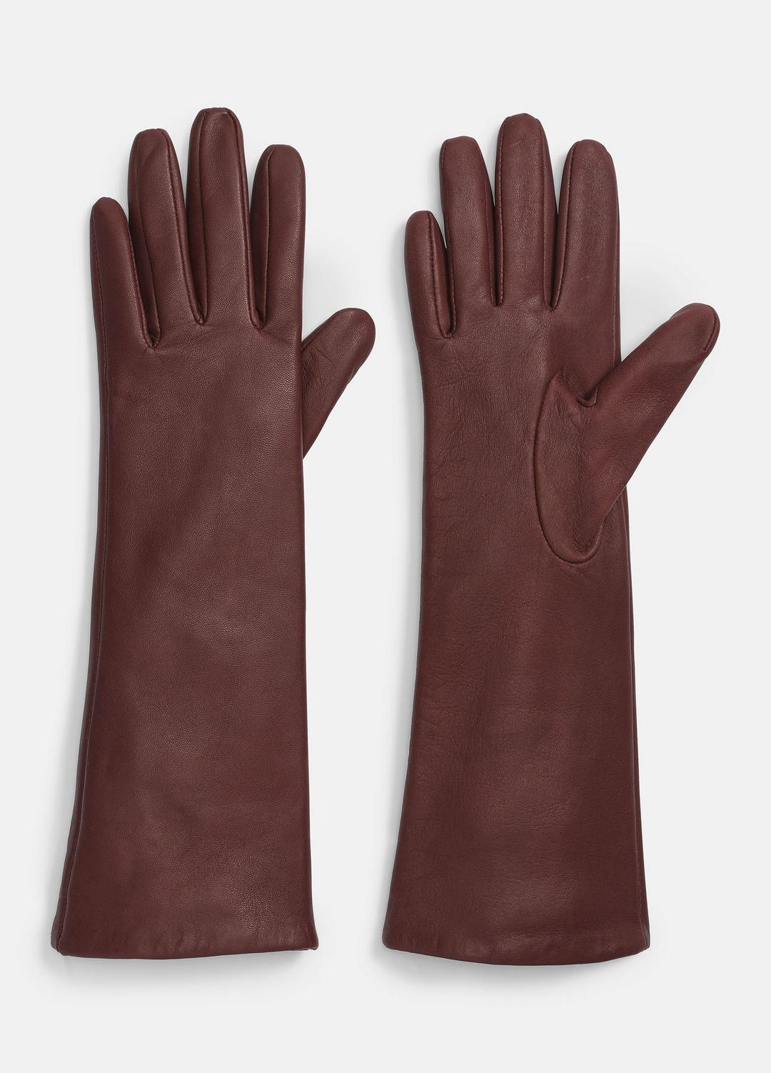 Cashmere-Lined Medium Leather Glove in Gloves - FIG