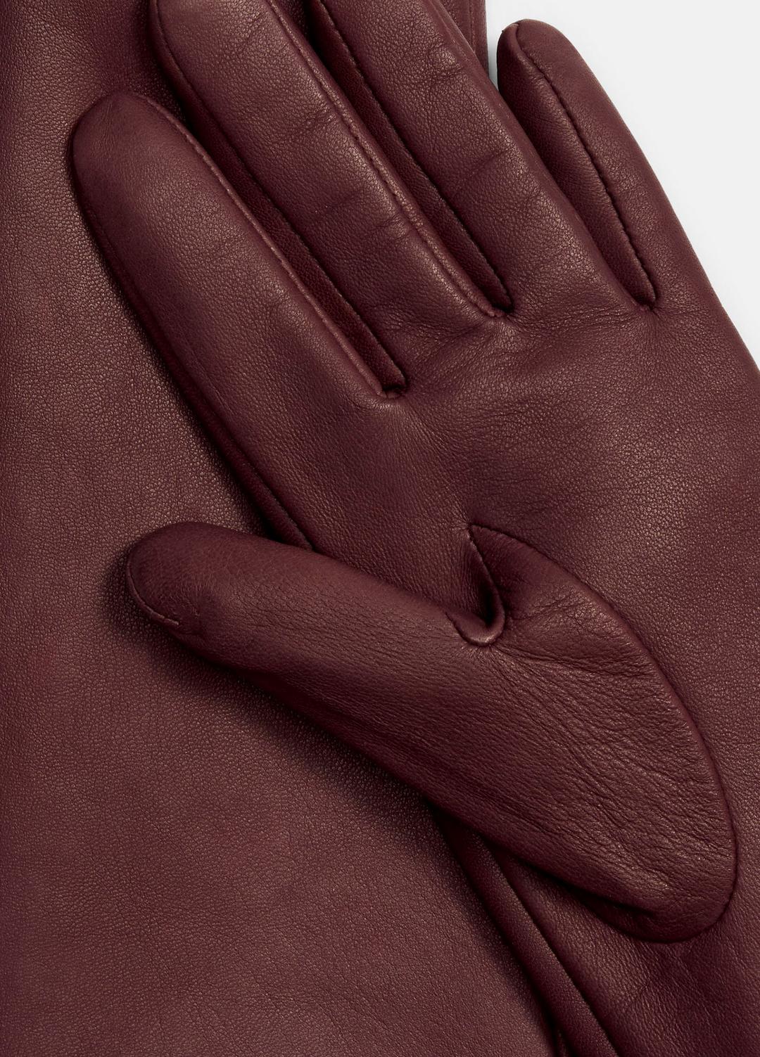 Cashmere-Lined Medium Leather Glove in Gloves - FIG