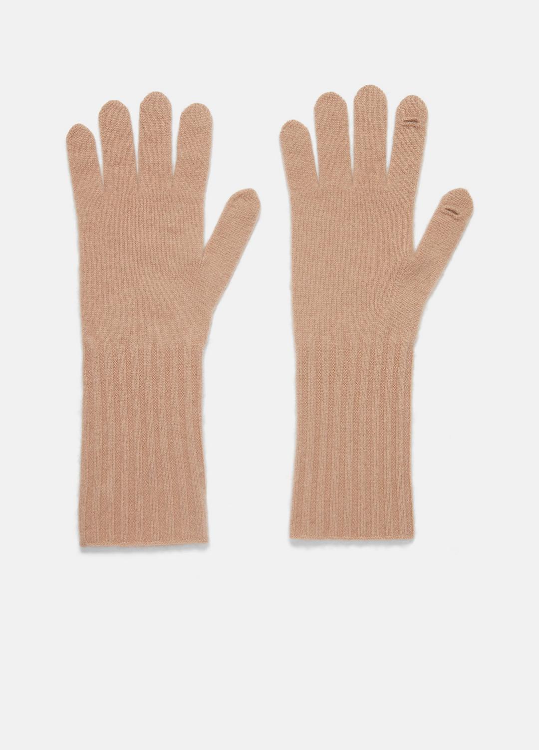 Plush Cashmere Gloves in Gloves - CAMEL