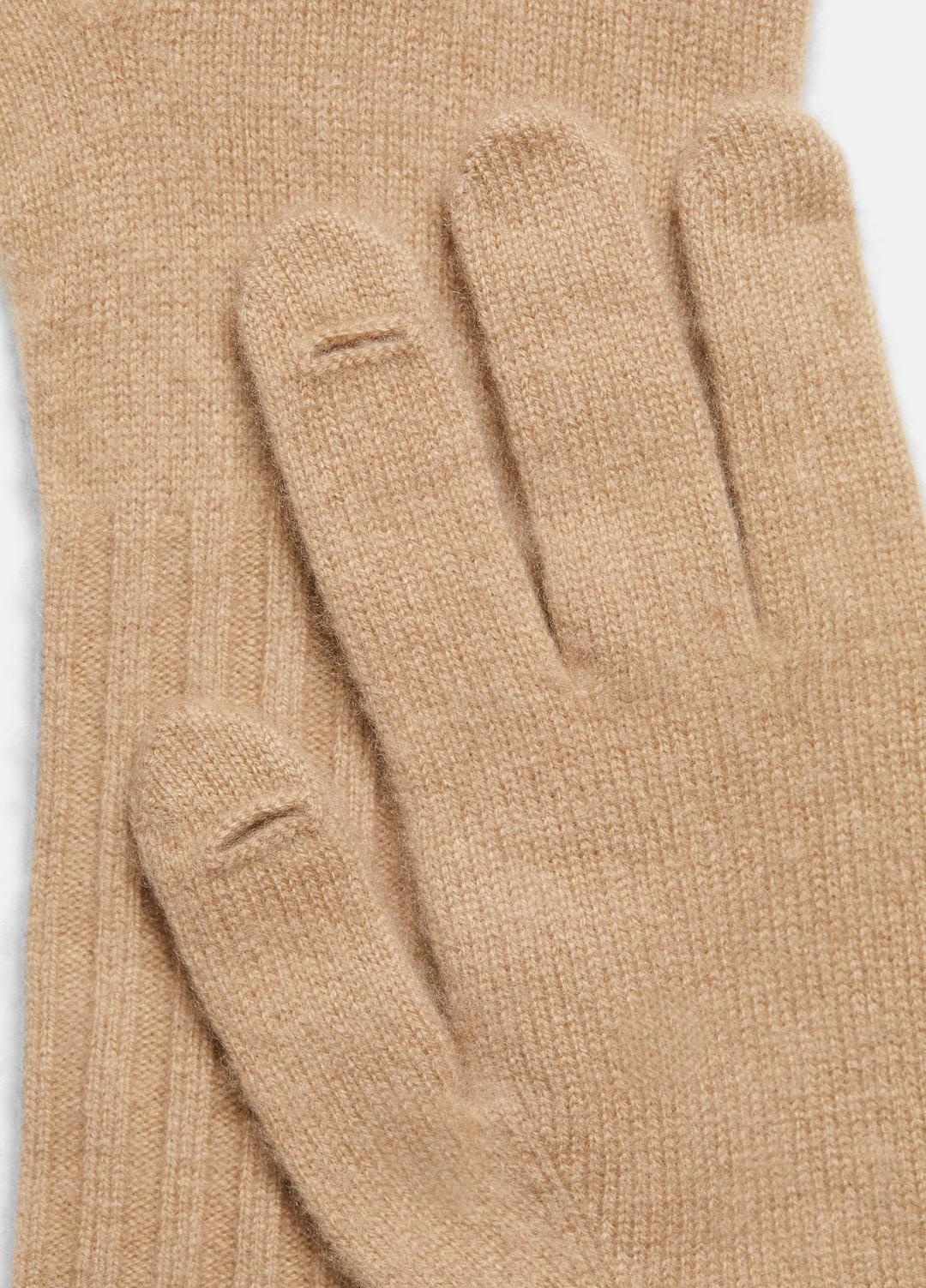 Plush Cashmere Gloves in Gloves - CAMEL