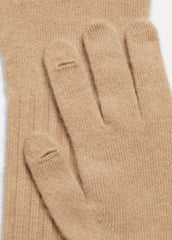 Plush Cashmere Gloves in Gloves - CAMEL
