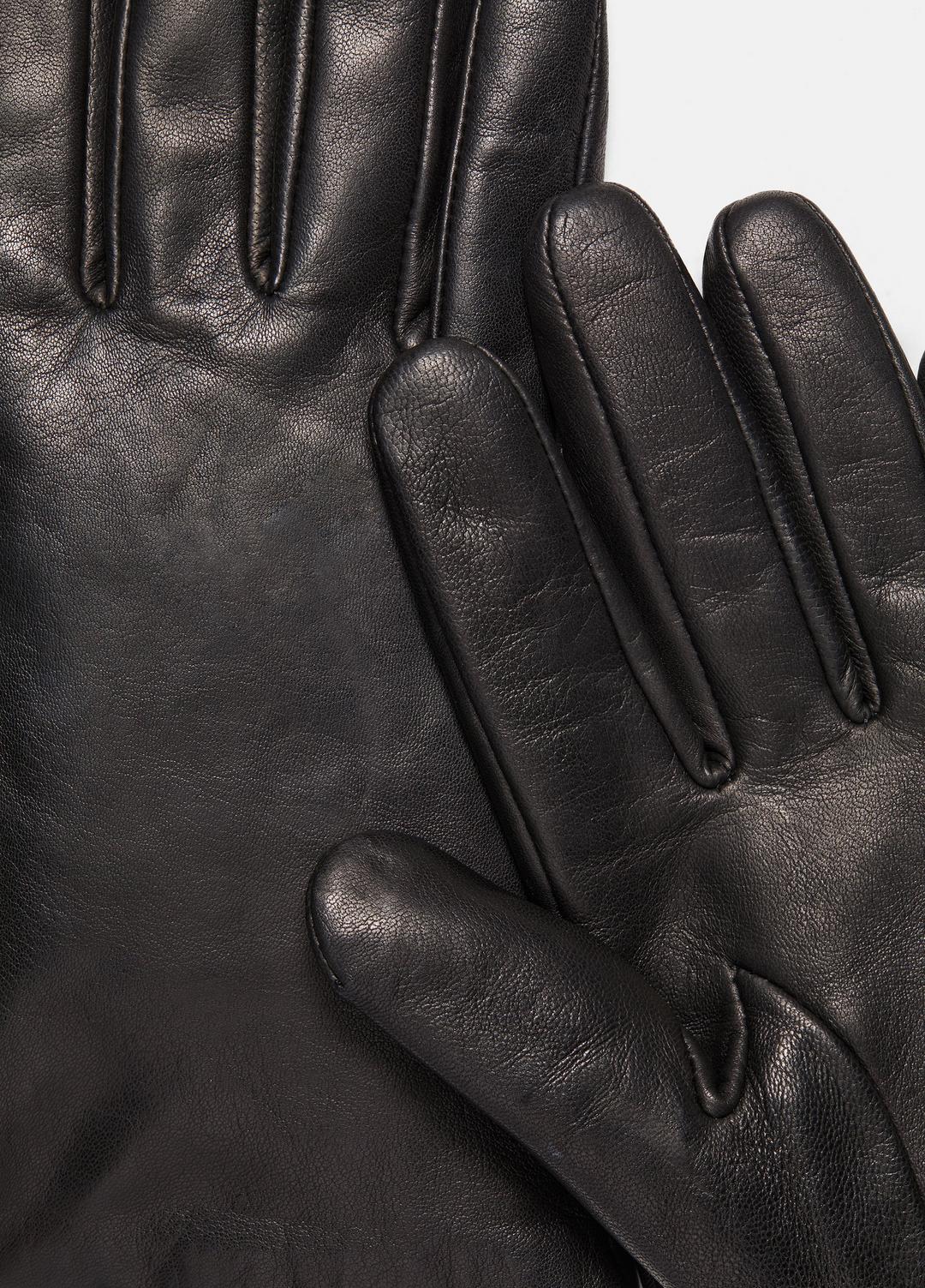 Cashmere-Lined Short Leather Glove in Gloves - BLACK