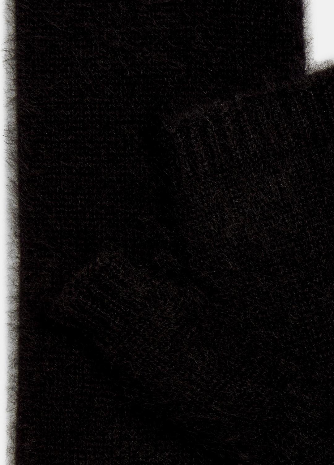 Brushed Cashmere Arm Warmers in Gloves - BLACK
