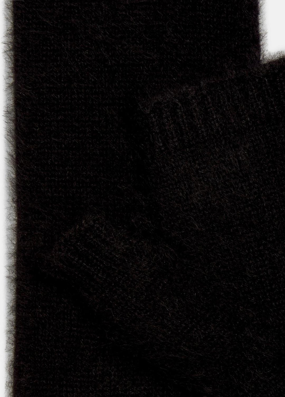 Brushed Cashmere Arm Warmers in Gloves - BLACK