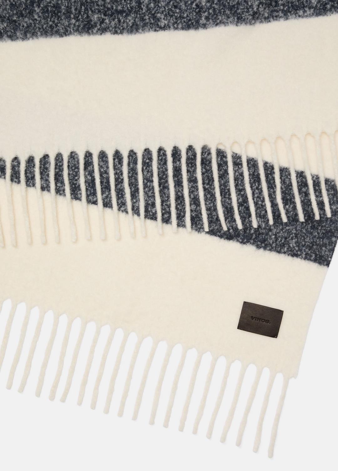 Brushed Alpaca-Blend Throw in Pillows & Blankets - WHITE/BLACK