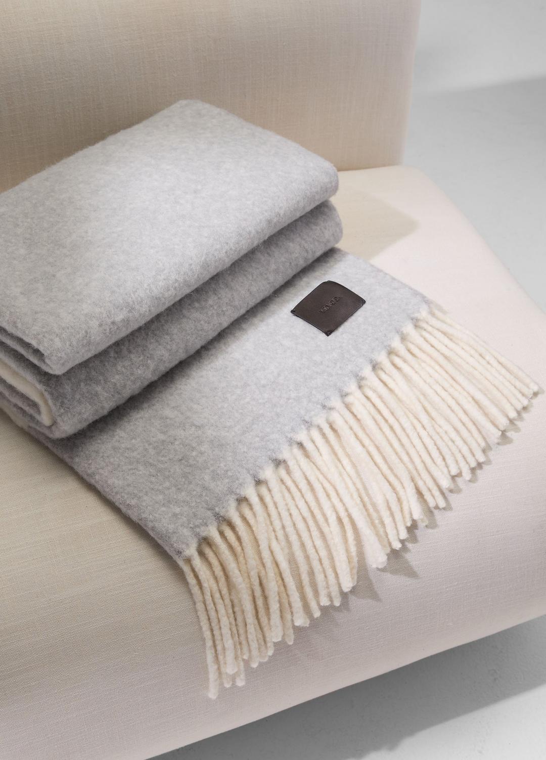 Brushed Alpaca-Blend Throw in Pillows & Blankets - MEDIUM HEATHER GREY