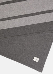 Cashmere Jersey Stripe Throw in Pillows & Blankets - MEDIUM HEATHER GREY