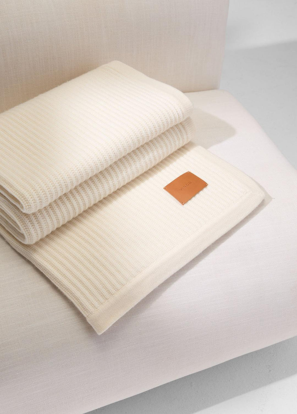Wool and Cashmere Cardigan-Stitch Throw in Pillows & Blankets - LACE