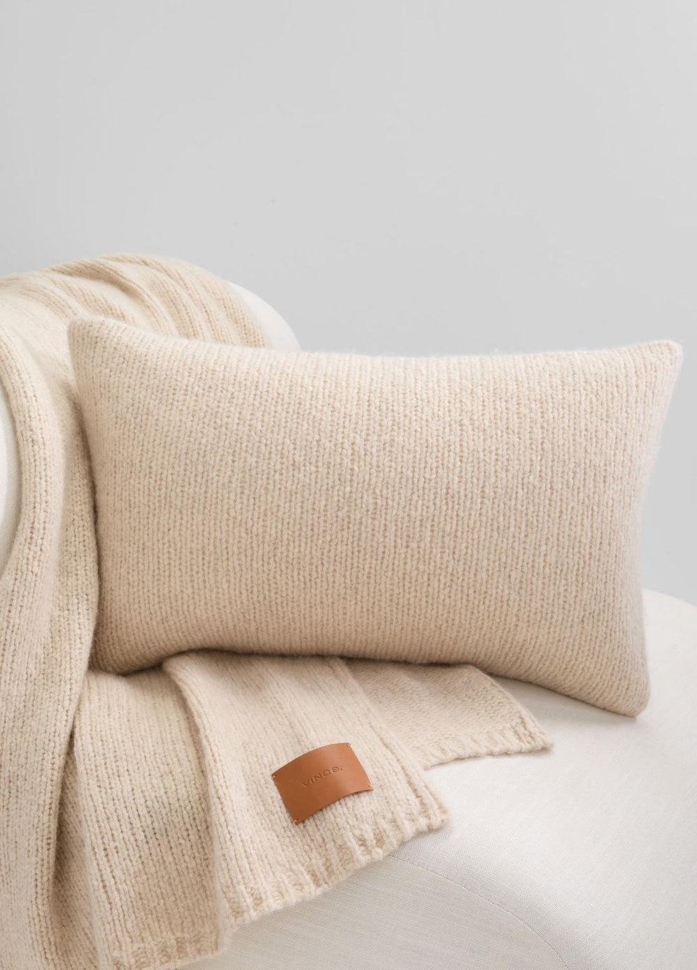 Cashmere-Silk Jersey Rectangle Pillow in Pillows & Blankets - LACE