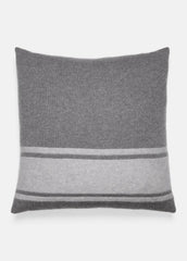 Cashmere Jersey Stripe Pillow in Pillows & Blankets - MEDIUM HEATHER GREY