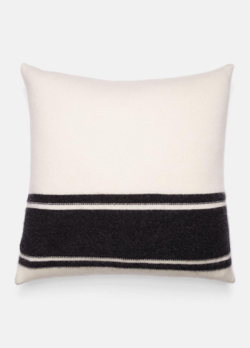 Cashmere Jersey Stripe Pillow in Pillows & Blankets - BLANC