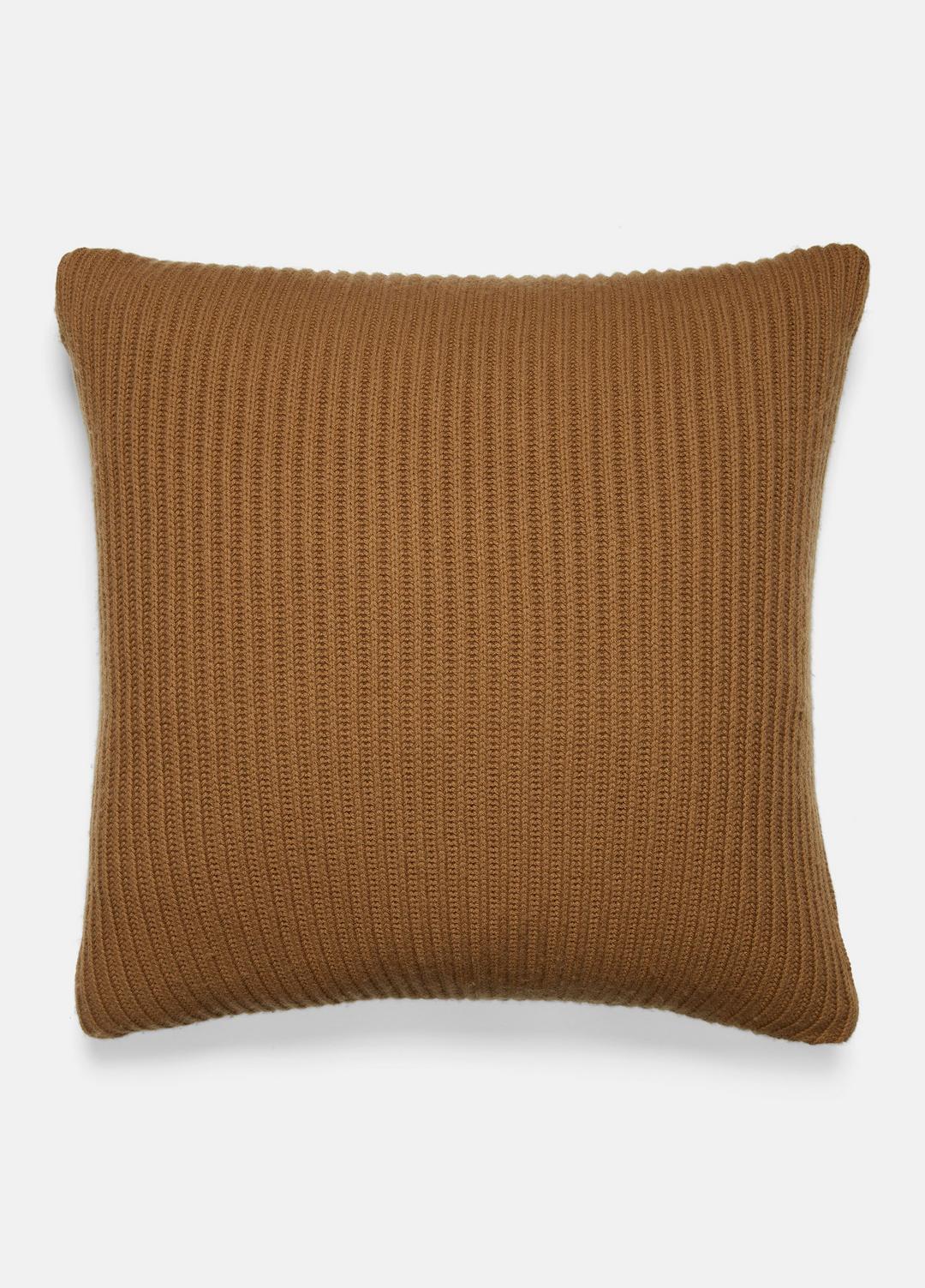 Wool and Cashmere Cardigan-Stitch Pillow in Pillows & Blankets - MINK